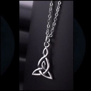 Celtic knot necklace Silver plated irish celtic knot mother & daughter necklace